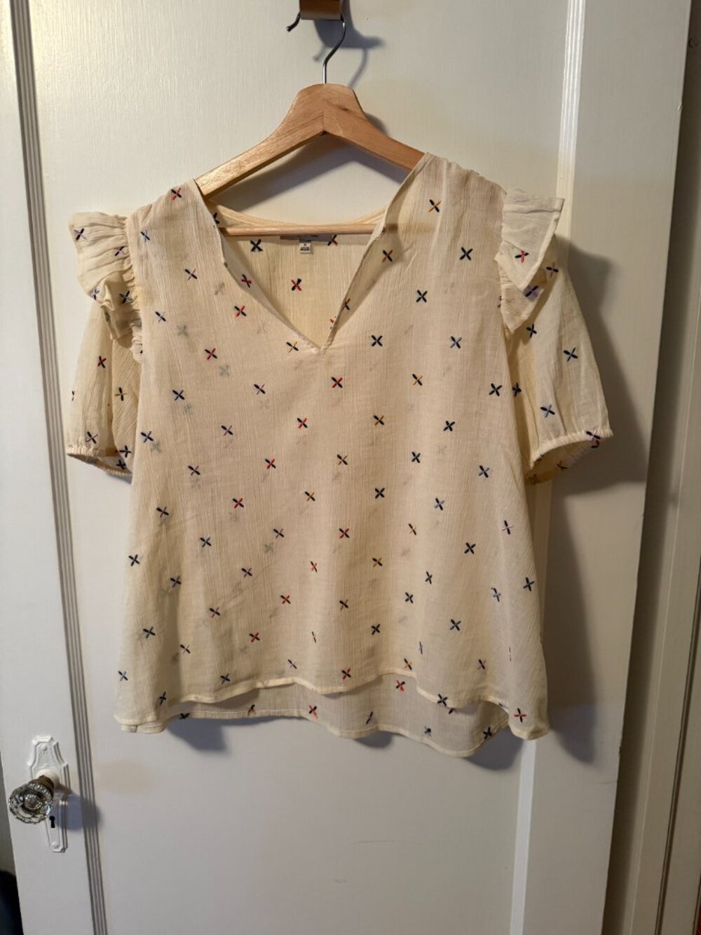 Madewell Embossed cotton gazebo top.